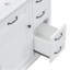 Meuble-lavabo 36 po avec lavabo en céramique, 2 tiroirs basculants, charnières de porte à fermeture en douceur, blanc-129184268