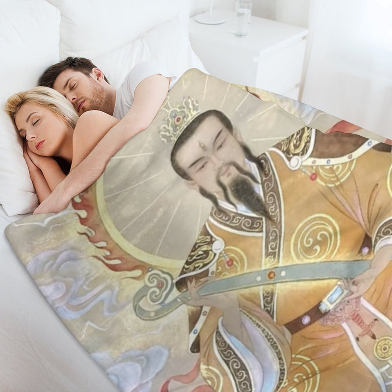 Deity Lotus Sword Luxury Flannel Throw Blanket, Soft Warm Fuzzy Blanket for Living Room Sofa Bed Home Decor, 30x40in