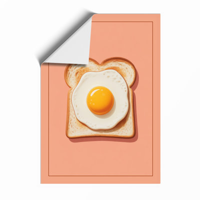 Bear Shaped Egg Toast Modern - Framed Print