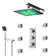 Trialo Solid Brass Color Changing LED Rain Shower Dynamic Lighting and Relaxing Rainfall Experience