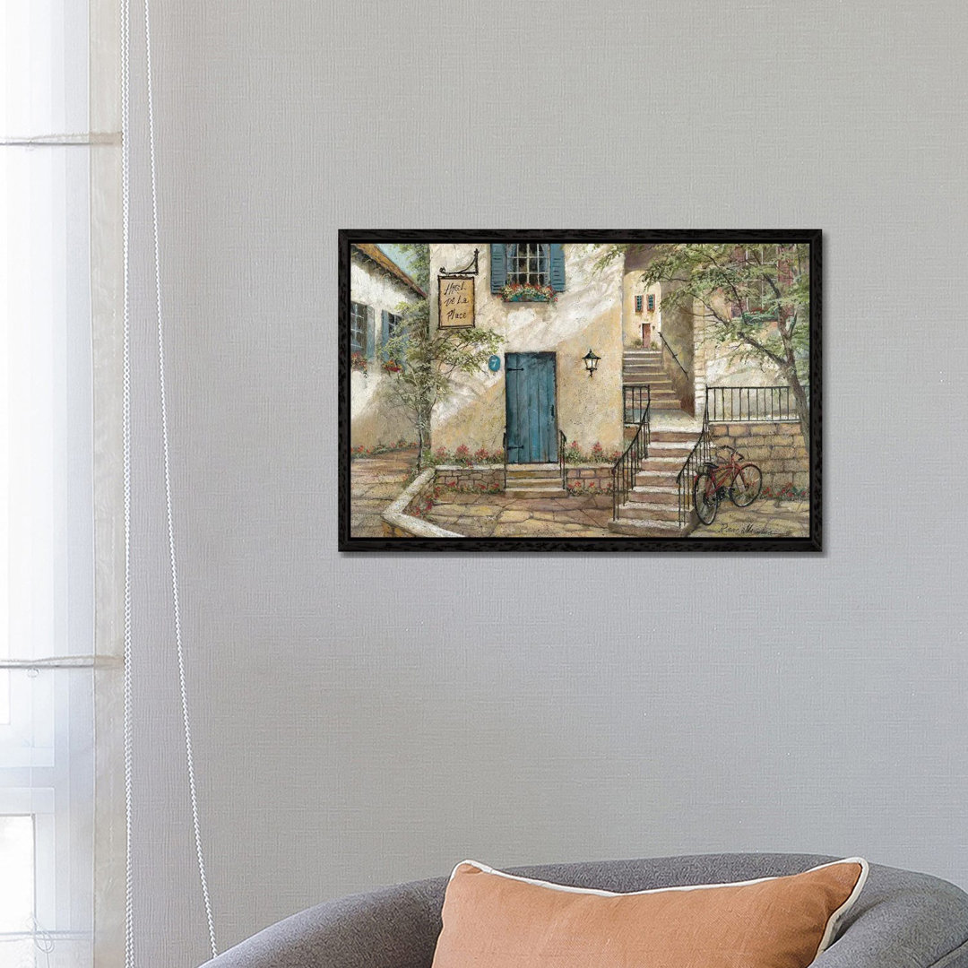 Hotel De La Place von Ruane Manning - Galerie-verpackte Leinwand Giclée auf Leinwand