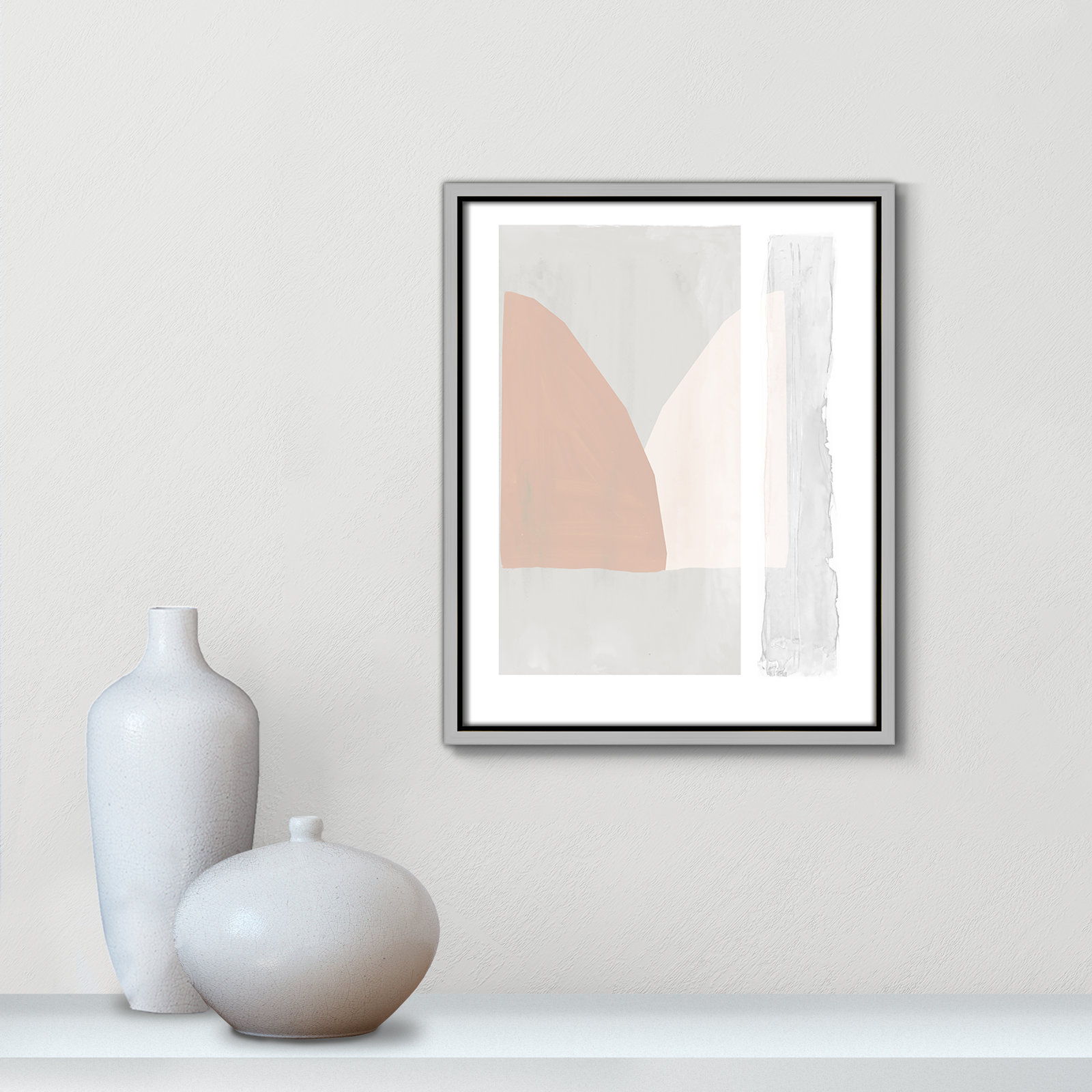 Soft and Light - Painting Print, Silver Framed Canvas, 15.5" H x 12.5" W x 2" D