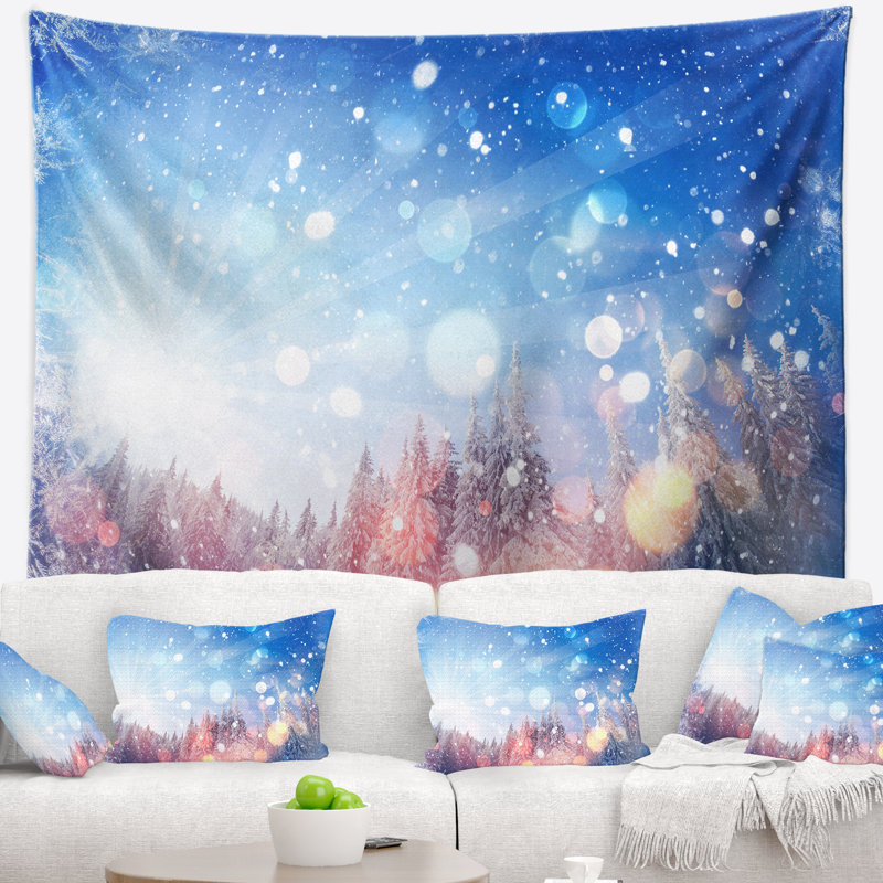 Tapisserie snowbound en polyesters d’hiver avec accessoires suspendus inclus, H 32 po x l 39 po