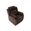 2 salons: velours chocolat et fauteuil inclinable avec capitonnage vertical avec coussins