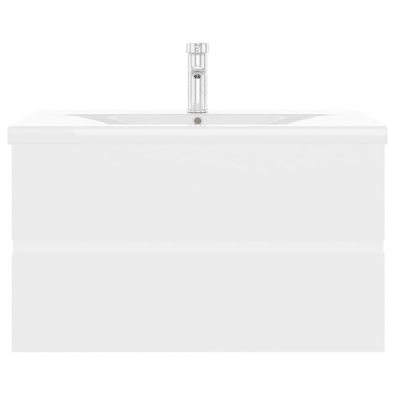 Audrae Wall Hung Single Vanity, White, 80cm