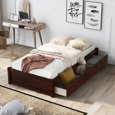 Dianka Twin Low Profile Storage Platform Bed -  Red Barrel StudioÂ®, 891D908B65434D008EB07A54D49C3EC4