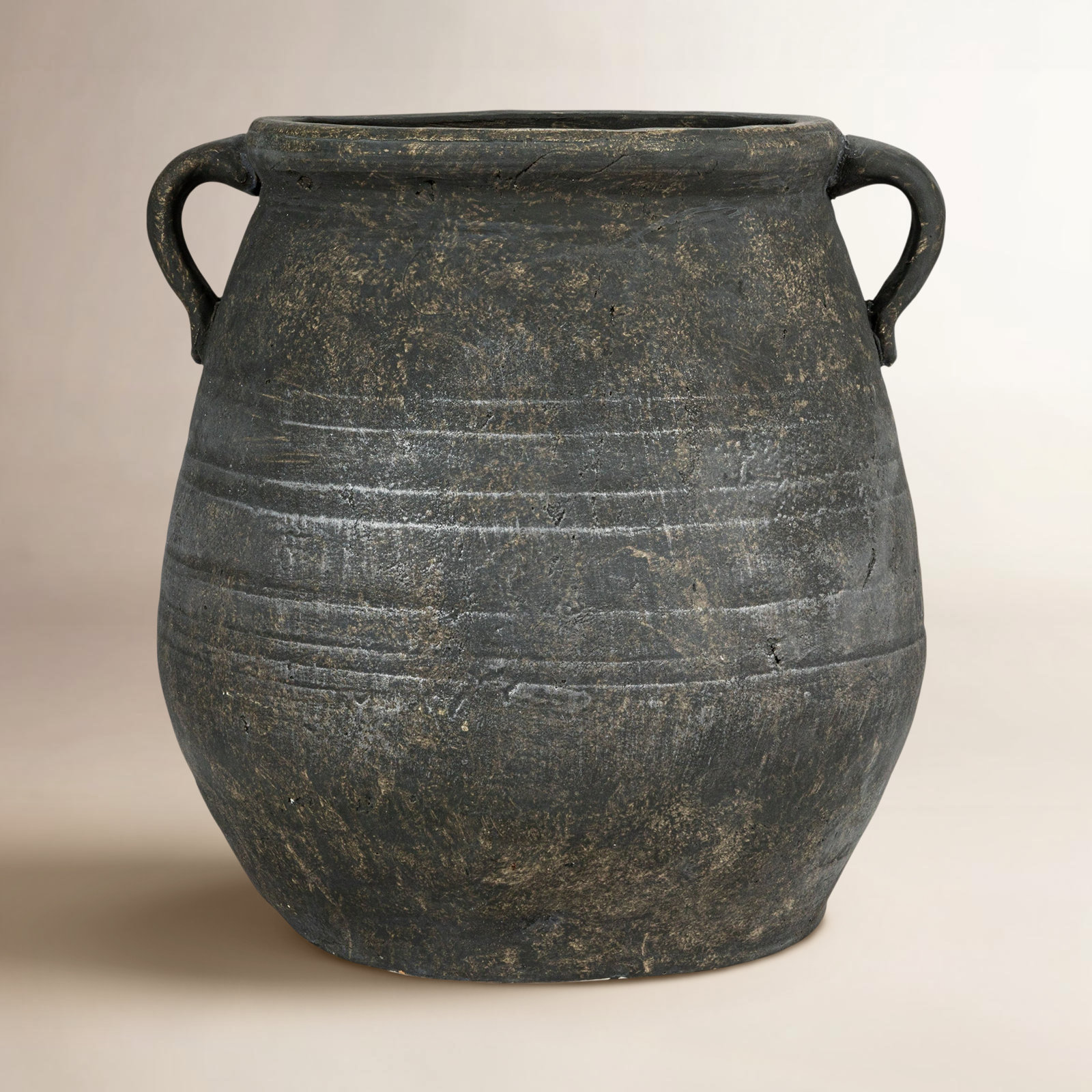 Nonie 13.75'' Terracotta Table Vase, Dark Gray
