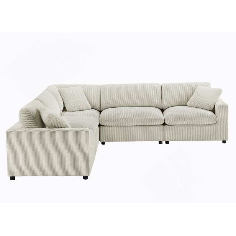 Canapé modulaire 5 pièces modulaire - Beige, Polyester beige