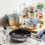 Circulon Stainless Steel Induction Cookware Set with SteelShield Hybrid Stainless and Nonstick Technology, 11 piece