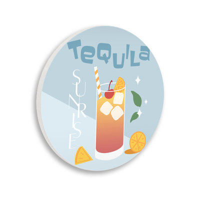 Plaque murale Téquila Sunrise with Lemons, design par Anna Quach