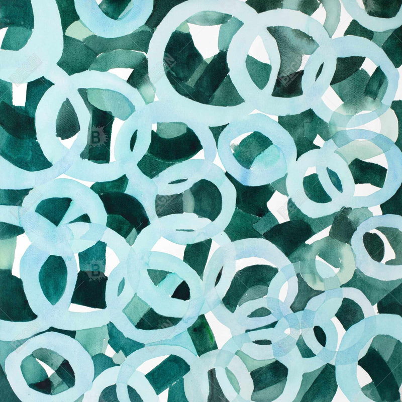 Abstract Circles - Pattern Abstract Framed Canvas