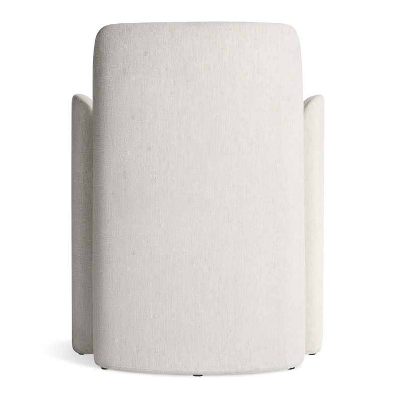 Parentheses Upholstered Arm Chair, Polyester Blend Sylvan Bone