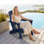 Chaise de foyer d'extérieur pliable en PEHD résistant aux intempéries avec 2 porte-gobelets Adirondack-1507789734
