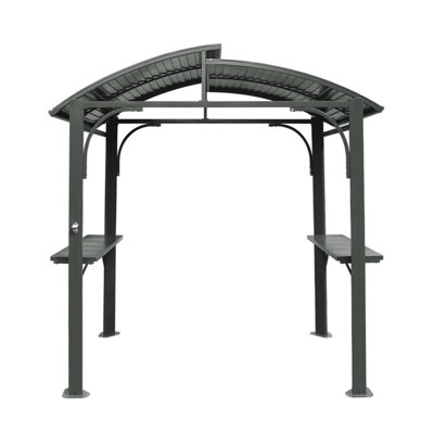 8 Ft. W Galvanized Metal Gazebo