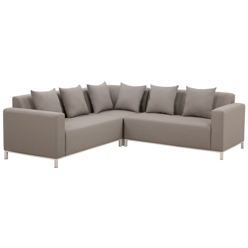 Natiya 223cm Wide L-Shaped Patio Sectional with Cushions