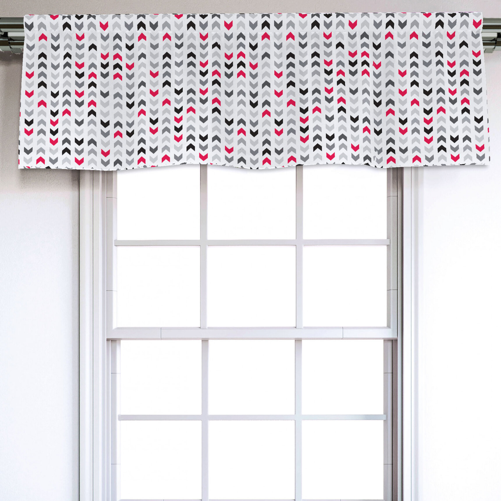 East Urban Home Sateen Ruffled 54'' W Window Valance in | Wayfair