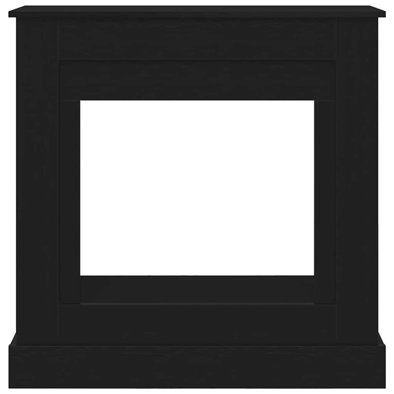 Fireplace Surround 30 Cm Engineered Wood, Black Oak, 90cm H x 90cm W x 30cm D