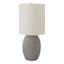 Lampe de table - H 20 po, béton gris, ivoire et abat-jour crème