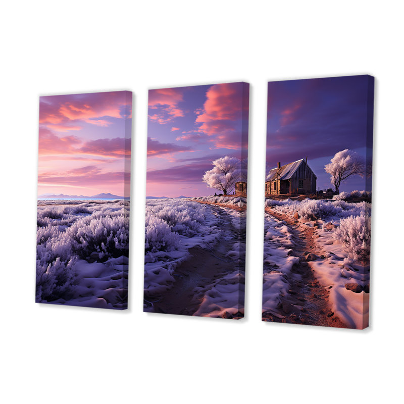 Lavande au coucher du soleil - Serenity, H 40 po x l 60 po x P 1 po
