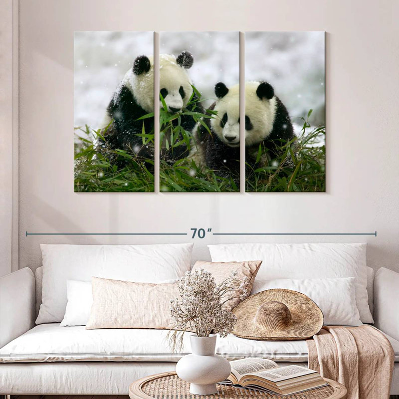 Hiver Pandas, H 32 po x l 50 po