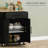 Sicilee Kitchen Cart with Manufactured Wood Top-1104807361
