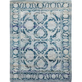Blue Alchemy Traditional Wool Silk Blend Rug - 8'1" x 10'8"