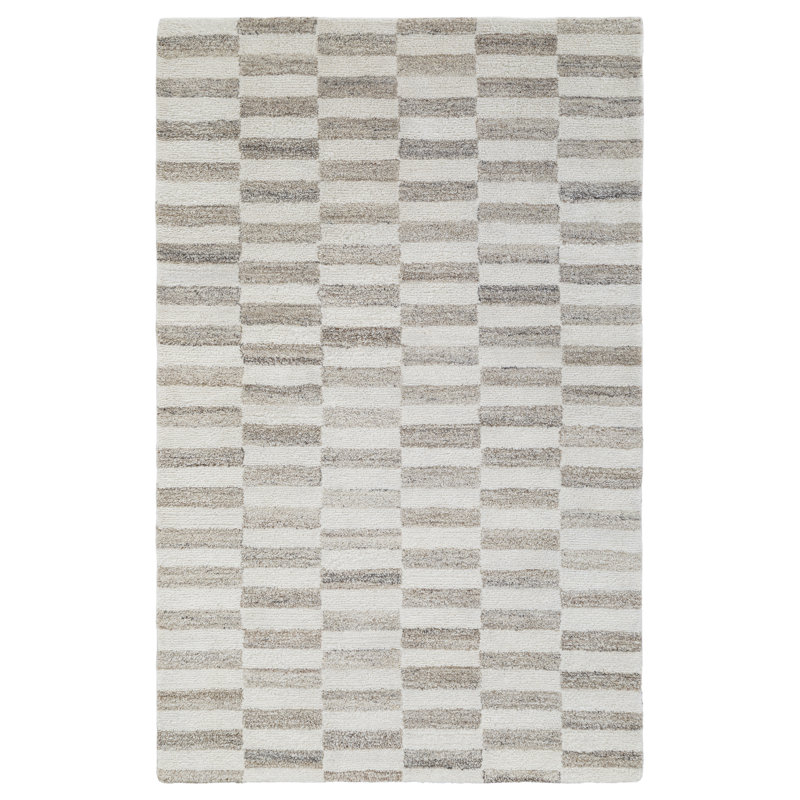 Steps Table Tufted Wool Indoor Rug, Rectangle 3' x 5'
