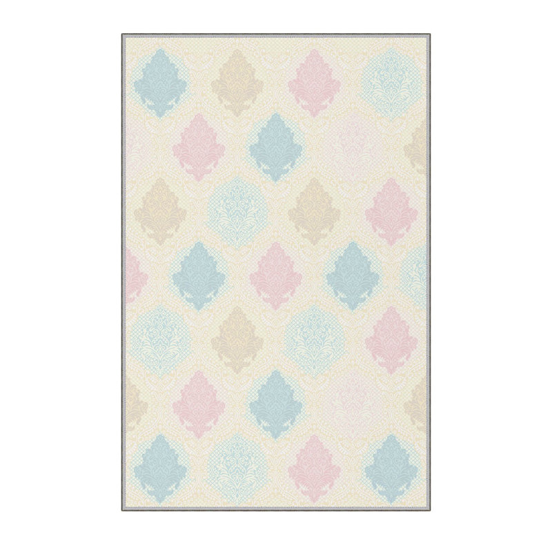 Premium Polyester Area Rug (5.2 x 7.5 ft), 100% Antibacterial, Non-Slip Underside, 0.3 in Pile Height | Machine Washable, 3D Digital Print, Durable Woven Carpet | Ideal for Living Room, Bedroom & Dining Spaces