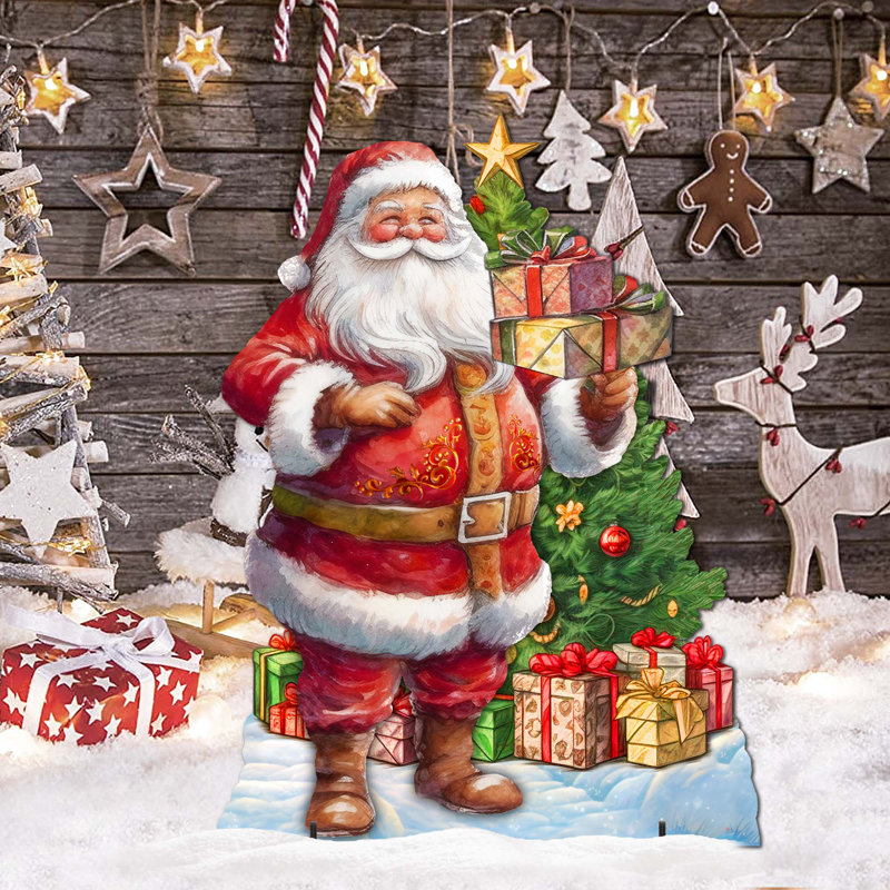 Célébrer avec une figurine de père Noël