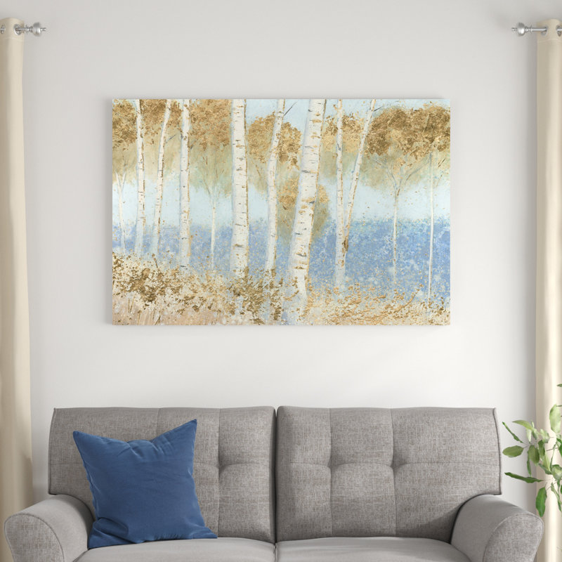 " Summer Birches " by James Wiens Painting Print, 32" H x 48" W x 1.25" D