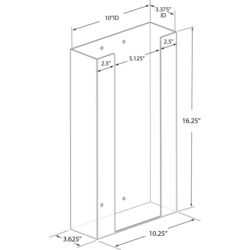 Three Box Acrylic Glove Dispenser Holder, 2 -Pack