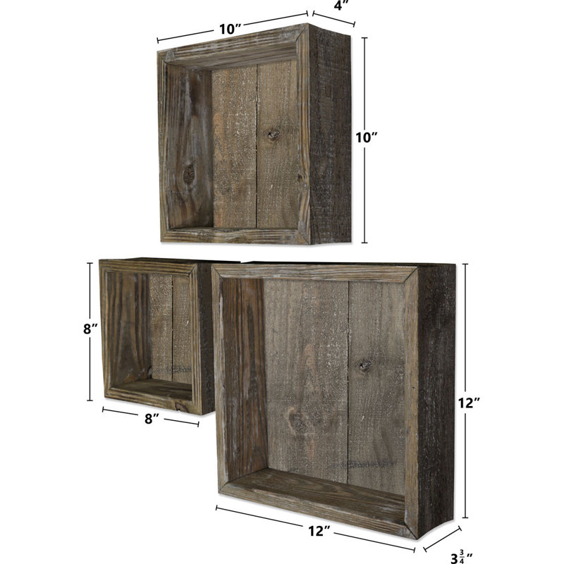 Square Cube Shelf with Adjustable Shelves, Pebble Gray
