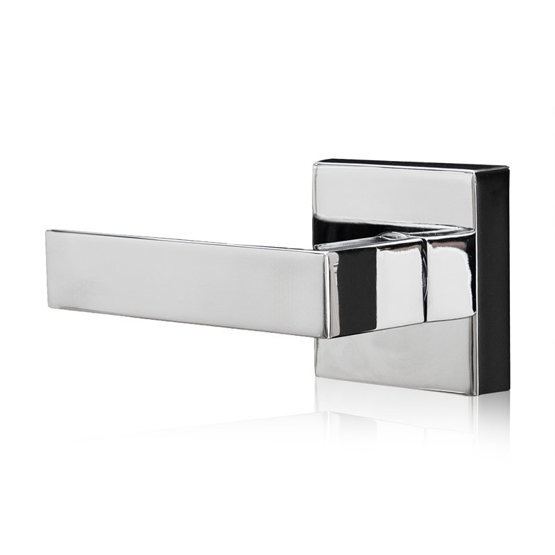 XFORT Quad Passage Knob Set, Door Knob for Internal Wooden Doors, Complete Set with Tubular Latch, Polished Chrome