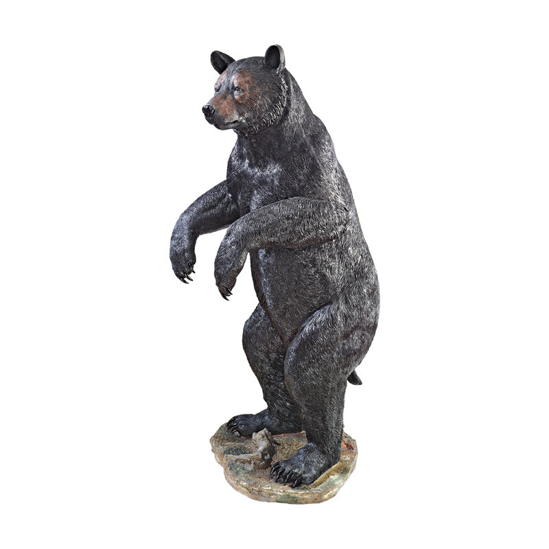 Statue de pêche pour les problèmes bear, H 60 po x l 27 po x p 26 po