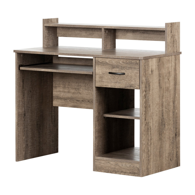 Axess Computer Desk, Weathered Oak