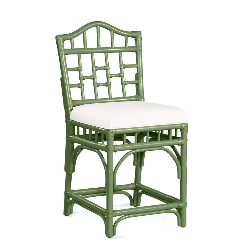 Chippendale Upholstered Counter Stool, Celery, Elite Ivory; 0321-91