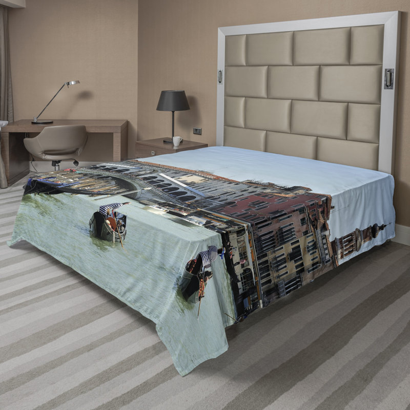 Microfiber No Pattern And Not Solid Color Flat Sheet, California King