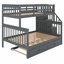 Lit superposé simple au-dessus de double avec lit gigogne Jaric Kids-2086967012