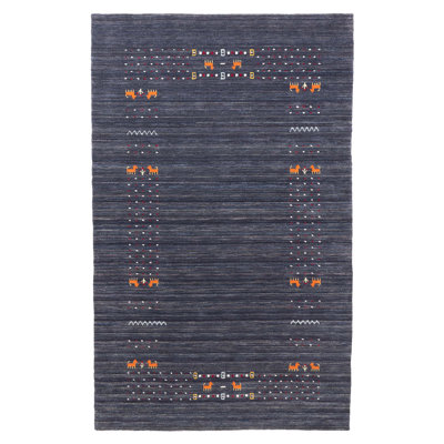 Kashkuli Gabbeh Navy Rug 4'10" x 7'9"