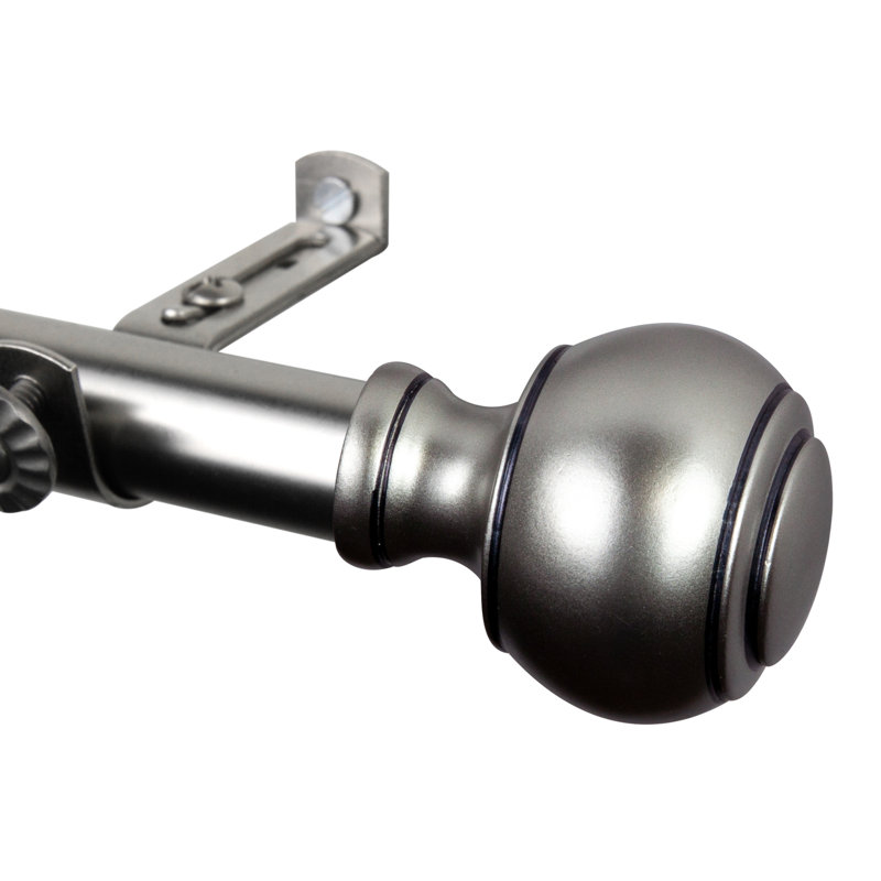Tringle à rideaux 3/4 po Jaylin, 28" – 48", Nickel satiné