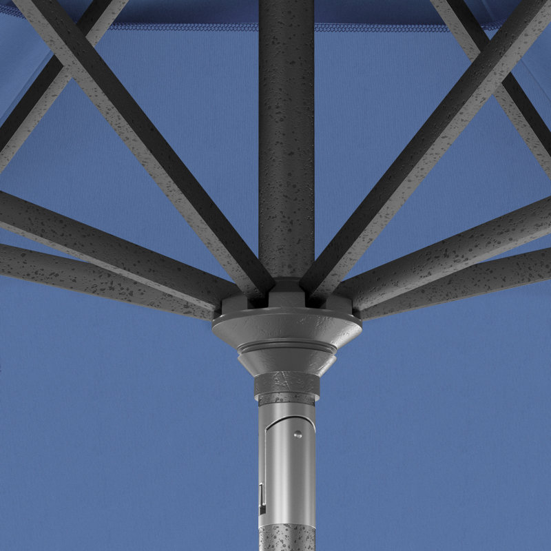 Parasol de patio gris 11 pi, Oléfine bleue givrée