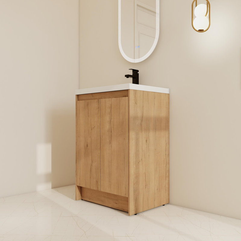 Ensemble de meuble-lavabo simple 24 po avec lavabo en résine