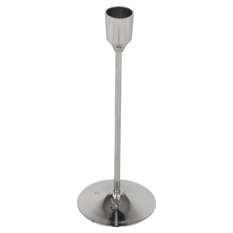 Metal Candlestick, 20cm H x 7.5cm W x 7.5cm D