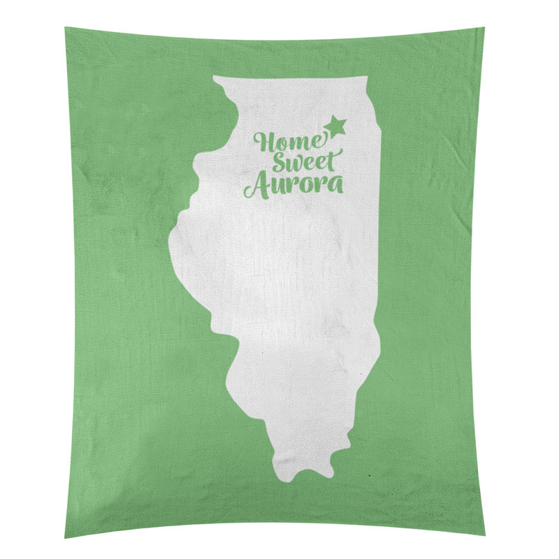 Tapisserie Aurora Illinois, H 27,5 po x l 37,5 po, Vert