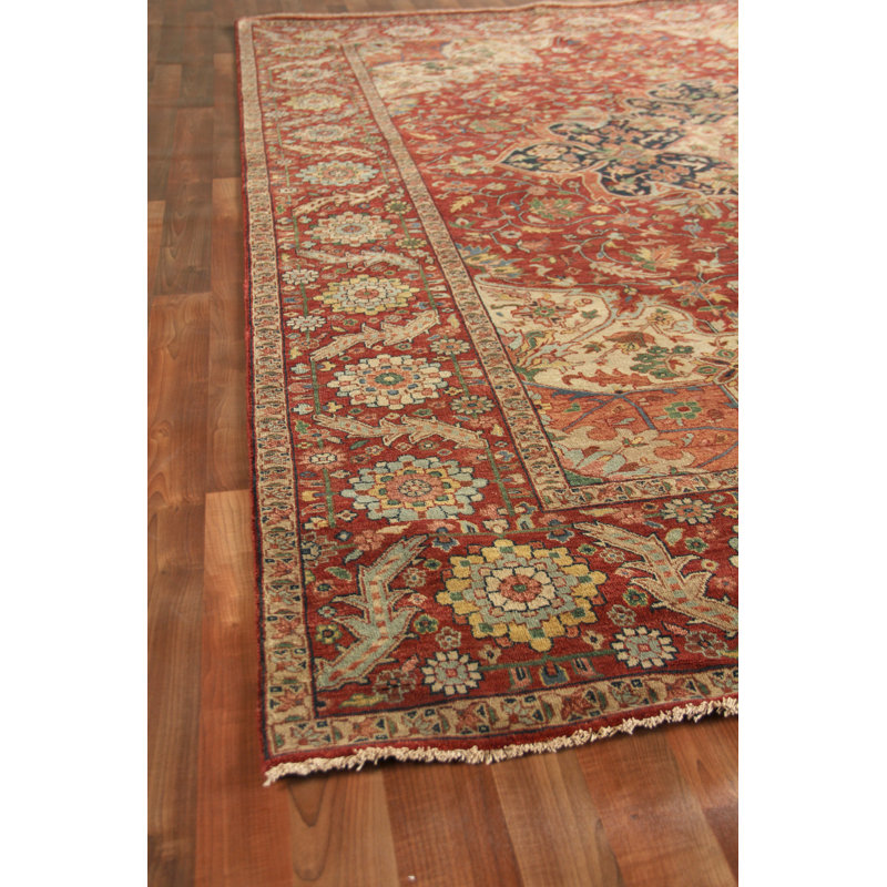 Fine Serapi Hand Woven Wool Oriental Area Rug, Rectangle 9' x 12'