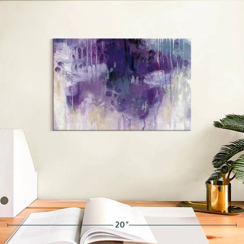 Pluie violette, H 8 po x l 12 po