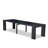 10-piece Xtenczar Dining Table Set a Rectangular Kitchen Table with a coffee Table and wooden Benches 7 Dark Grey Polyester Fabric Dinner Chair, Wire Brushed Black-124598931-124598935-124635619