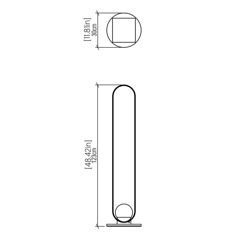 Sfera Floor Lamp, Maple