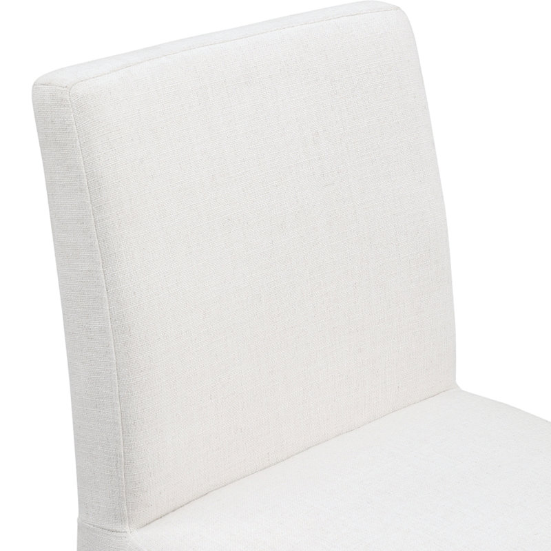 Gramercy Linen Textured Fabric Dining Chair, Cream Linen Textured Fabric