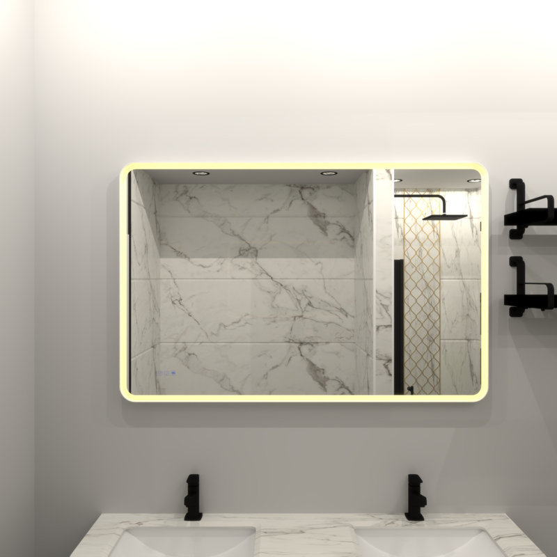 Rectangular Framed Dimmable Anti-Glare LED, 32'' x 40'', Rectangle